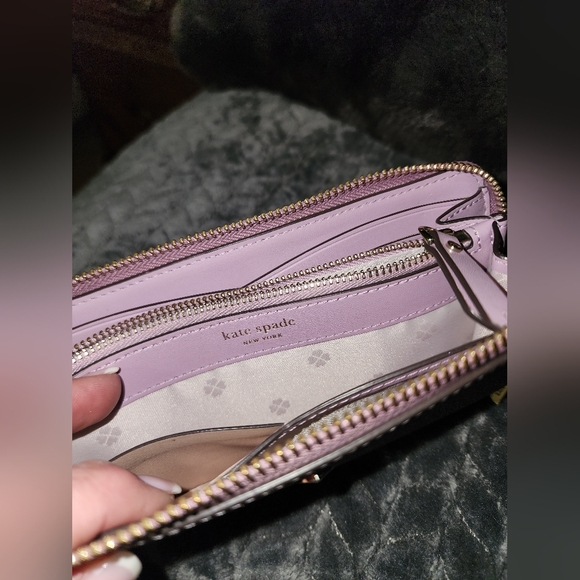 Kate Spade Lavendar Purple Sparkle Glitter Wallet KS - Picture 7 of 8